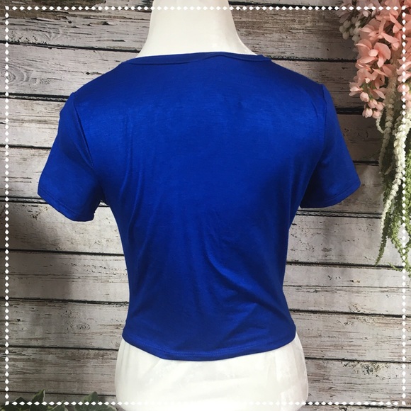 Small Royal Blue Twist Crop Top Last One! - Picture 5 of 8
